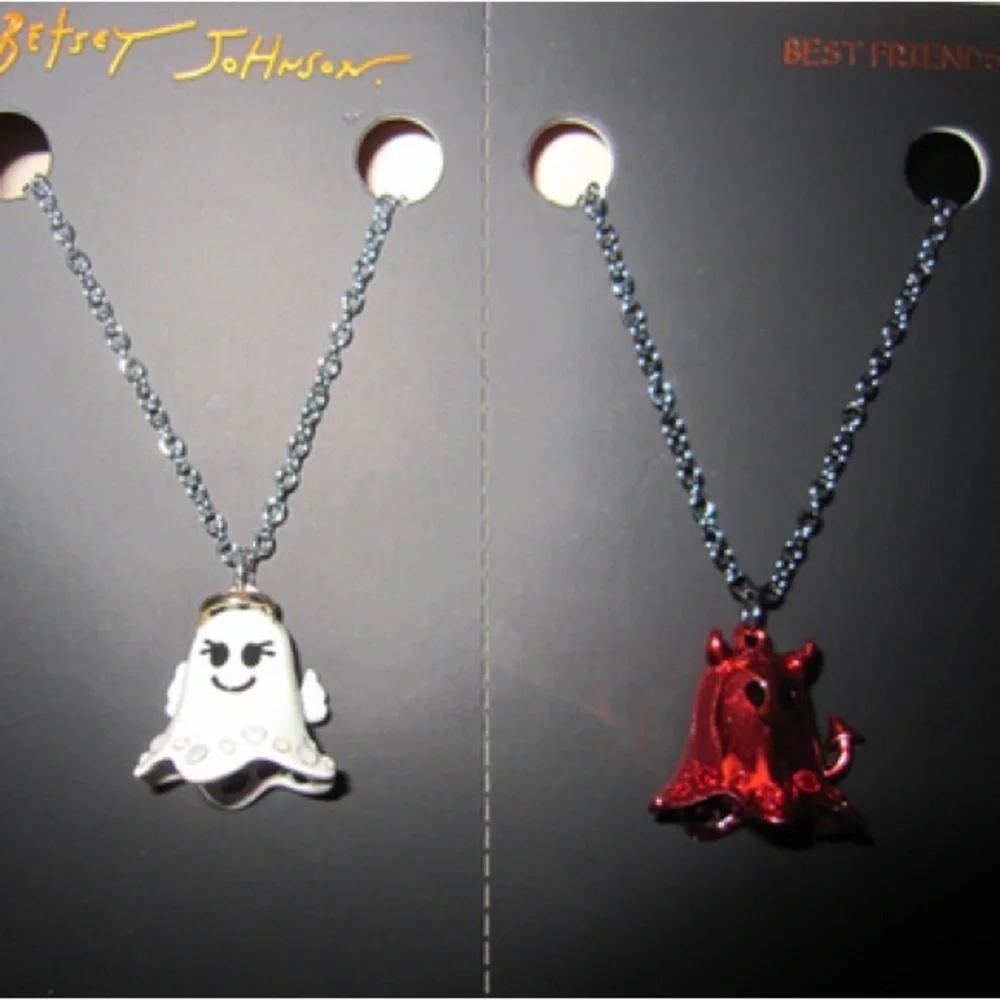 Betsey Johnson angel devil    Necklaces duo .